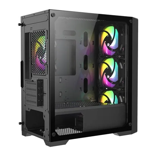 CiT Vento Micro-ATX Black PC Gaming Case 3