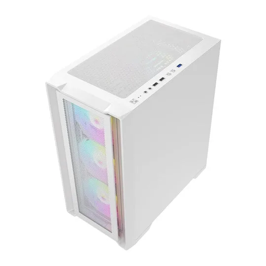 CiT Vento Micro-ATX White PC Gaming Case 4