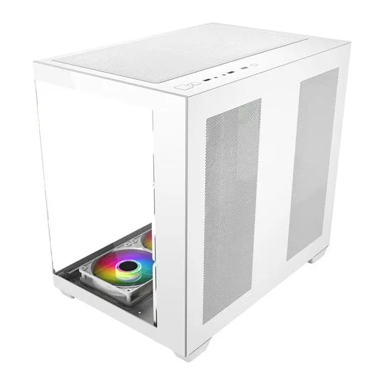 CiT Vision White Mid Tower Tempered Glass PC Gaming Case 3