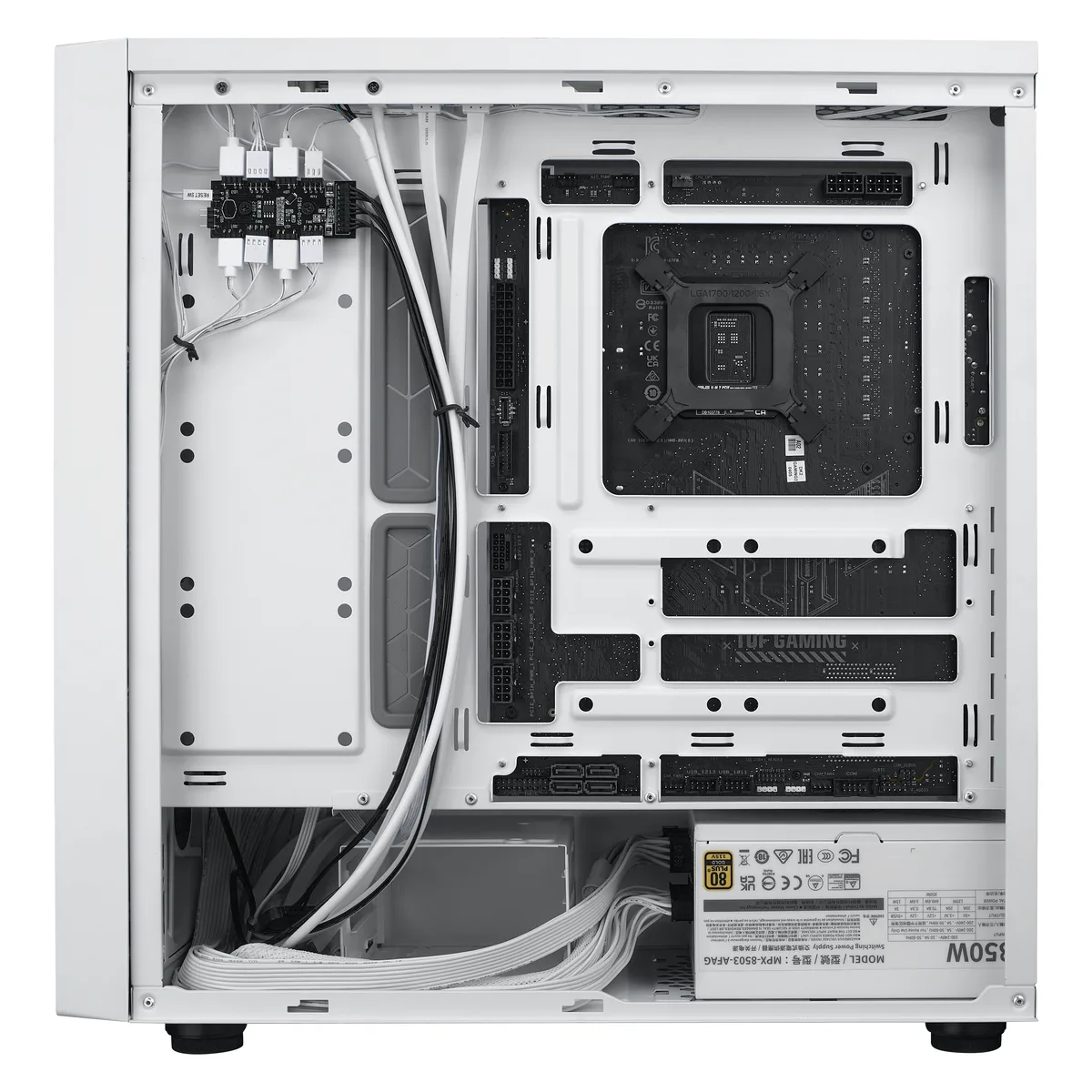Cooler Master MasterBox 600 Mid Tower ATX Case - White 12