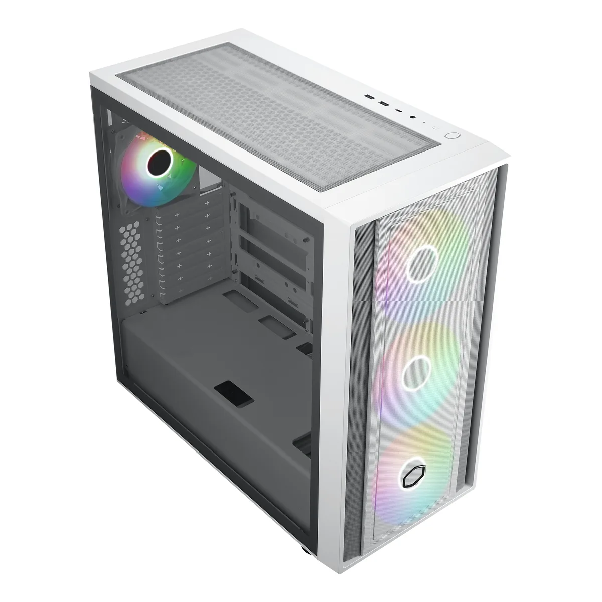 Cooler Master MasterBox 600 Mid Tower ATX Case - White 3