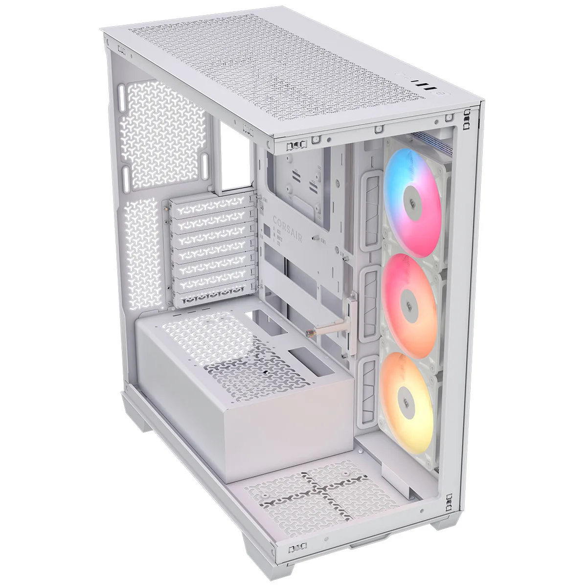 CORSAIR 3500X RS-R ARGB Tempered Glass Mid-Tower PC Case, White 3