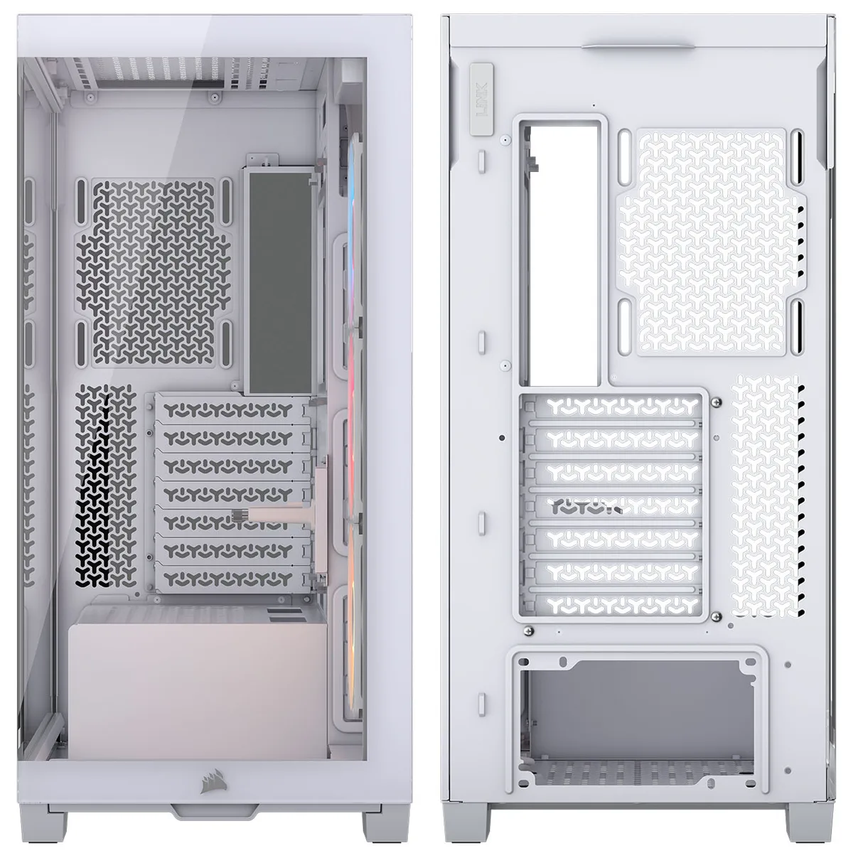 CORSAIR 3500X RS-R ARGB Tempered Glass Mid-Tower PC Case, White 10