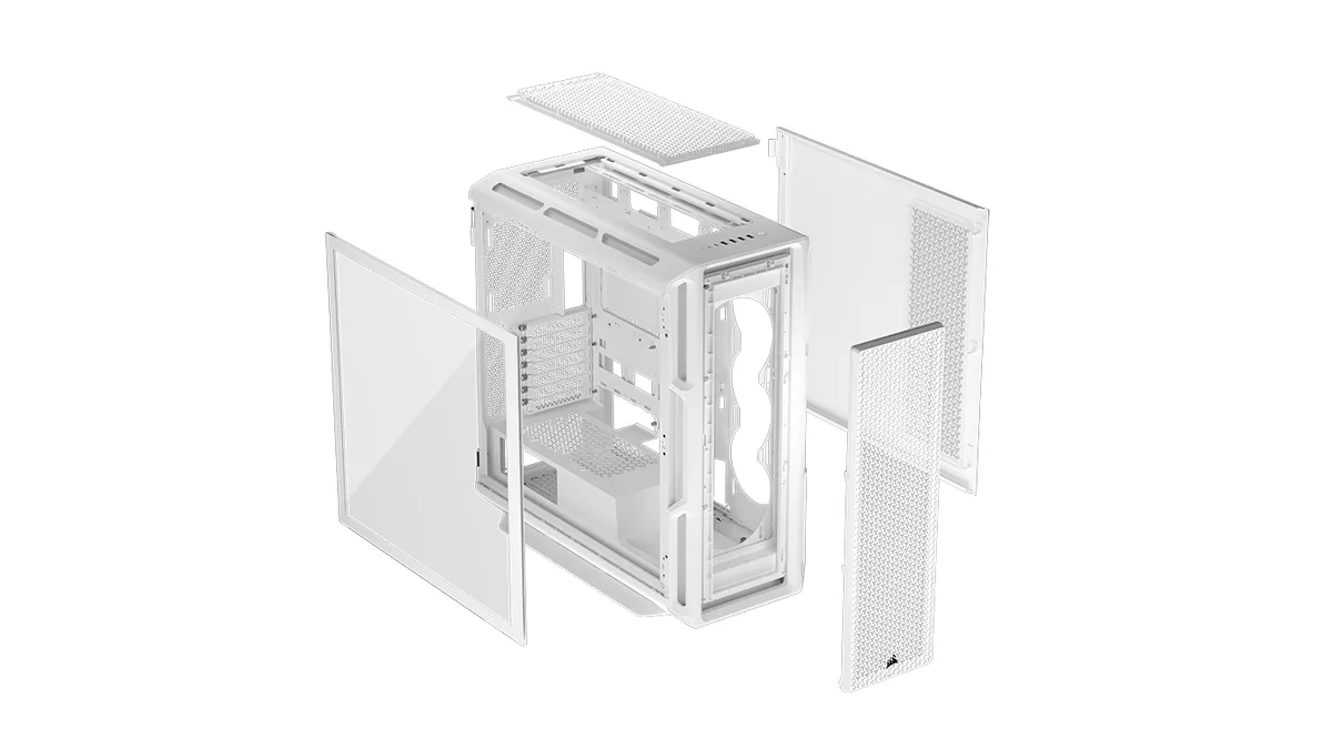 Corsair 5000T Mid-Tower PC Case - White 9