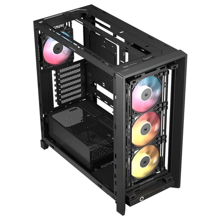 Corsair FRAME 4000D LCD RS ARGB Premium Mid-Tower PC Case - Black 11