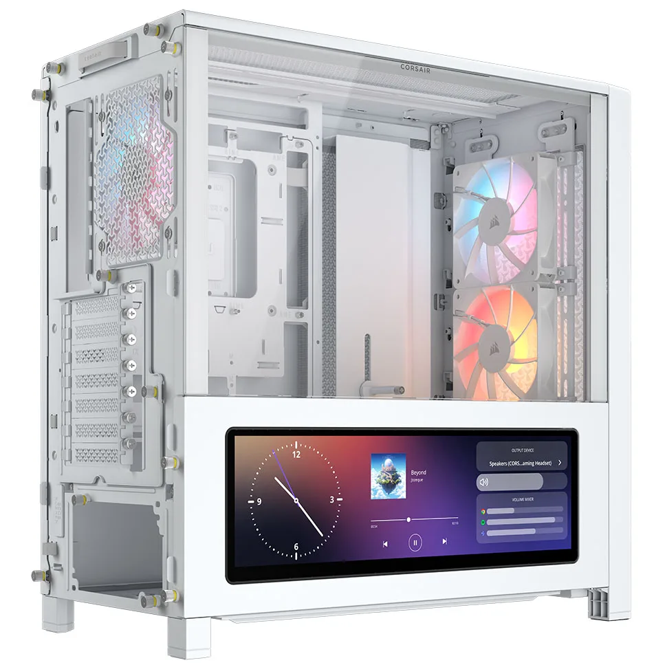 Corsair FRAME 4000D LCD RS ARGB Premium Mid-Tower PC Case - White 2