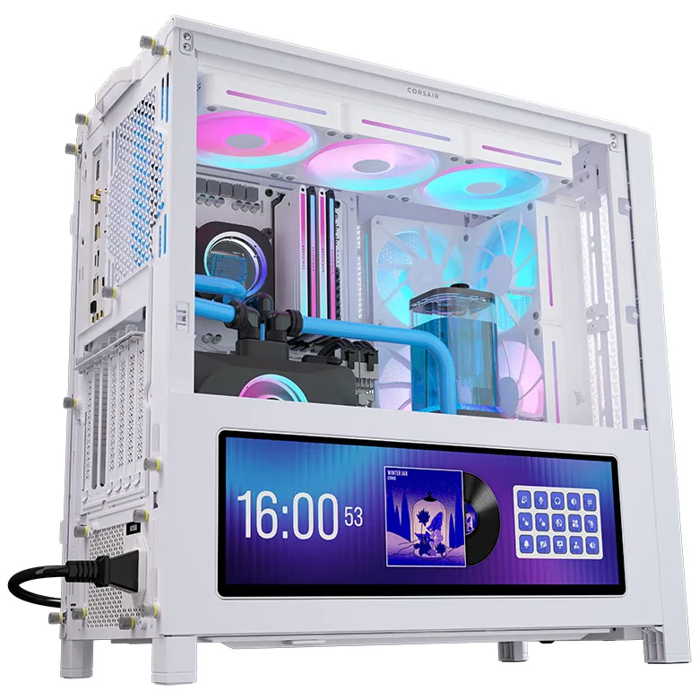 Corsair FRAME 4000D LCD RS ARGB Premium Mid-Tower PC Case - White 3