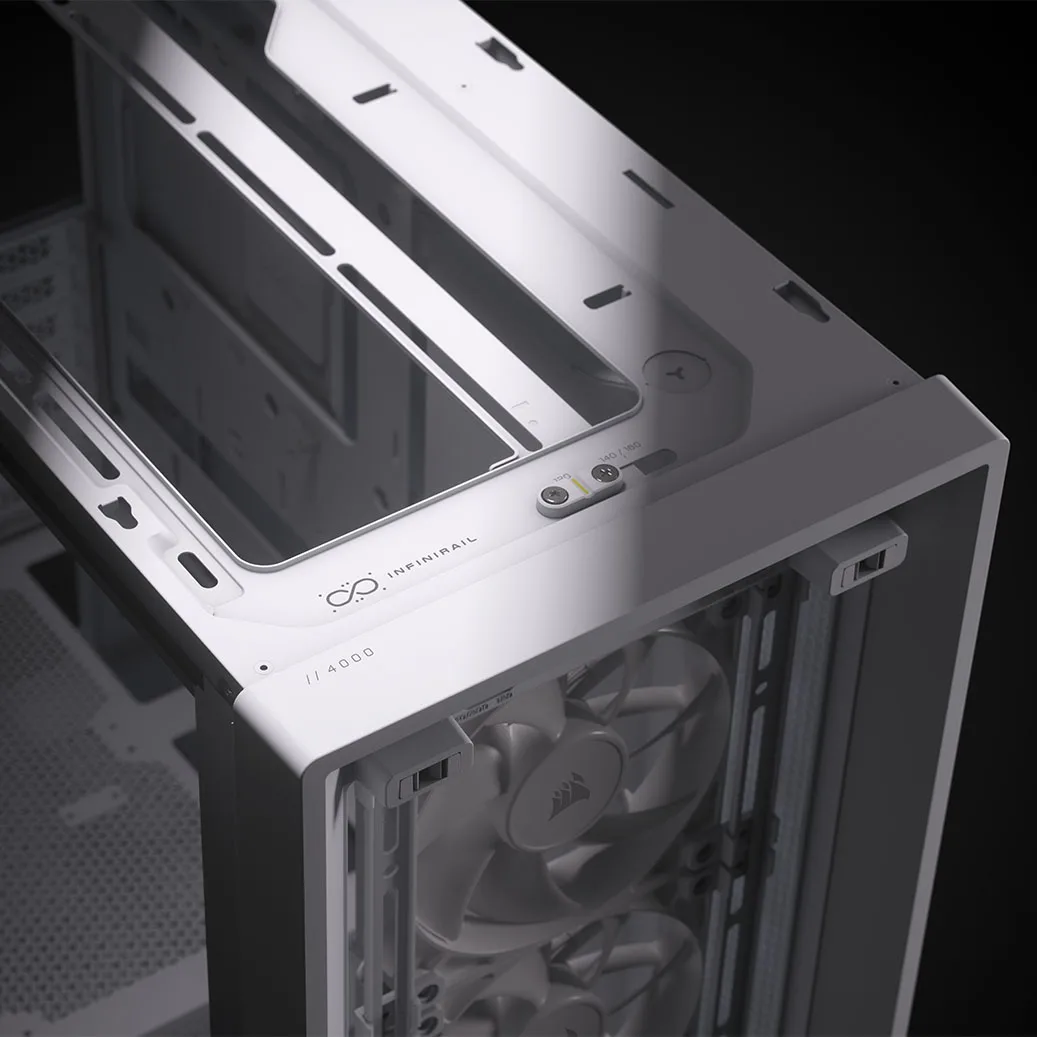 CORSAIR FRAME 4000D RS Modular Mid-Tower PC Case - White 14