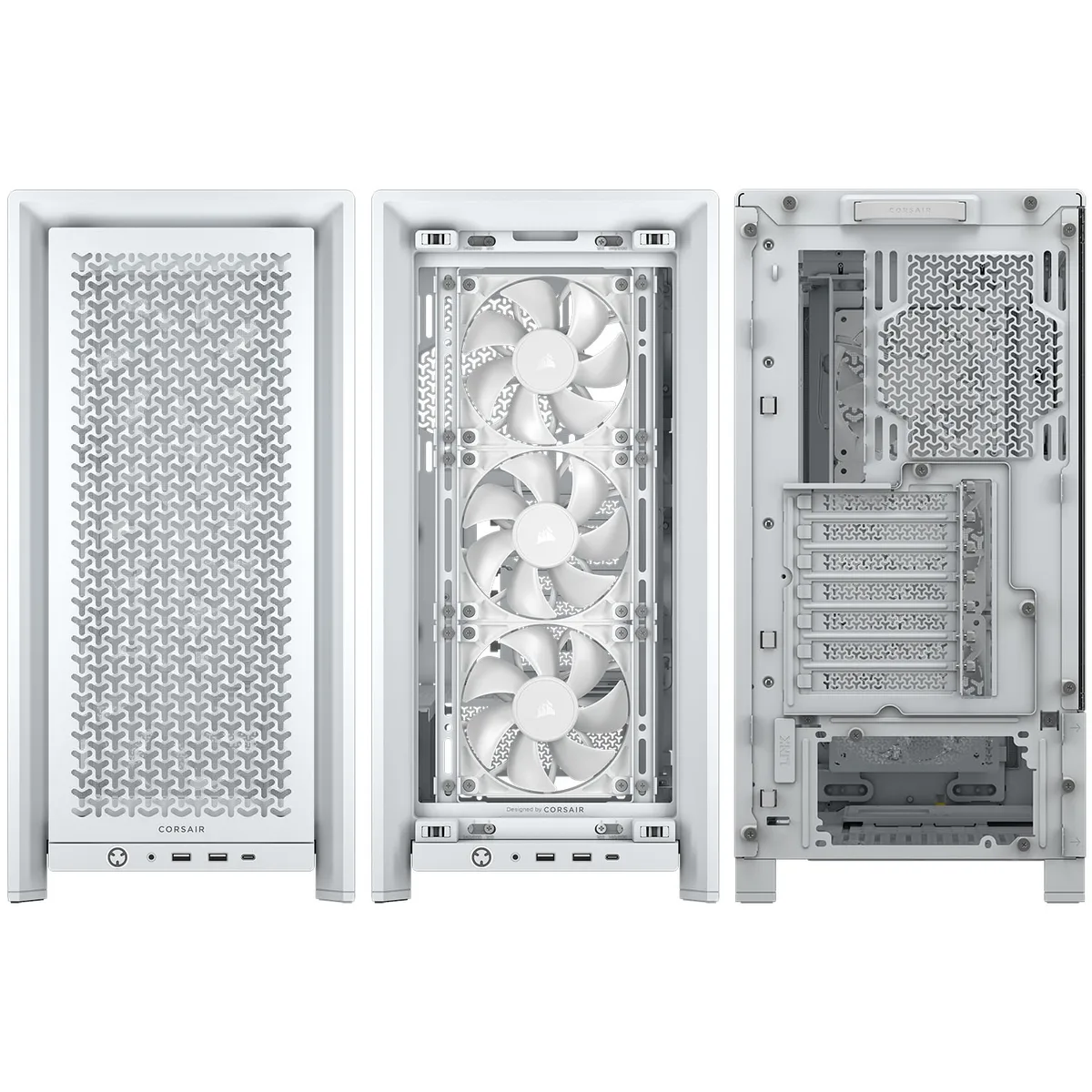 CORSAIR FRAME 4000D RS Modular Mid-Tower PC Case - White 8