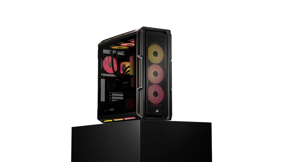 Corsair iCUE LINK 5000T LX White Tempered Glass ARGB Mid-Tower ATX PC Case 12