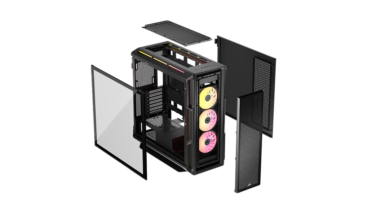 Corsair iCUE LINK 5000T LX White Tempered Glass ARGB Mid-Tower ATX PC Case 13