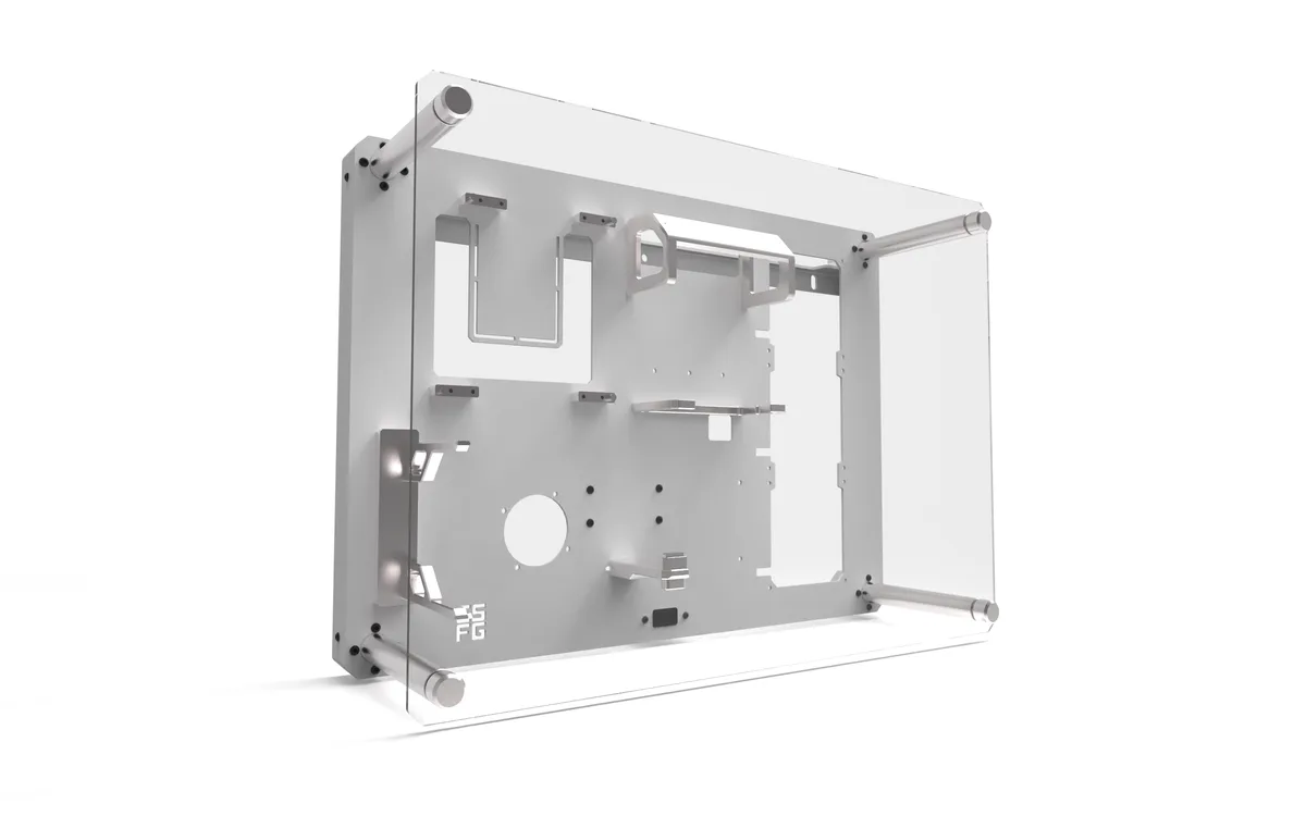 CSFG Creative Solutions For Gamers Frostbite M-ITX Wall mounted Chassis - White 3