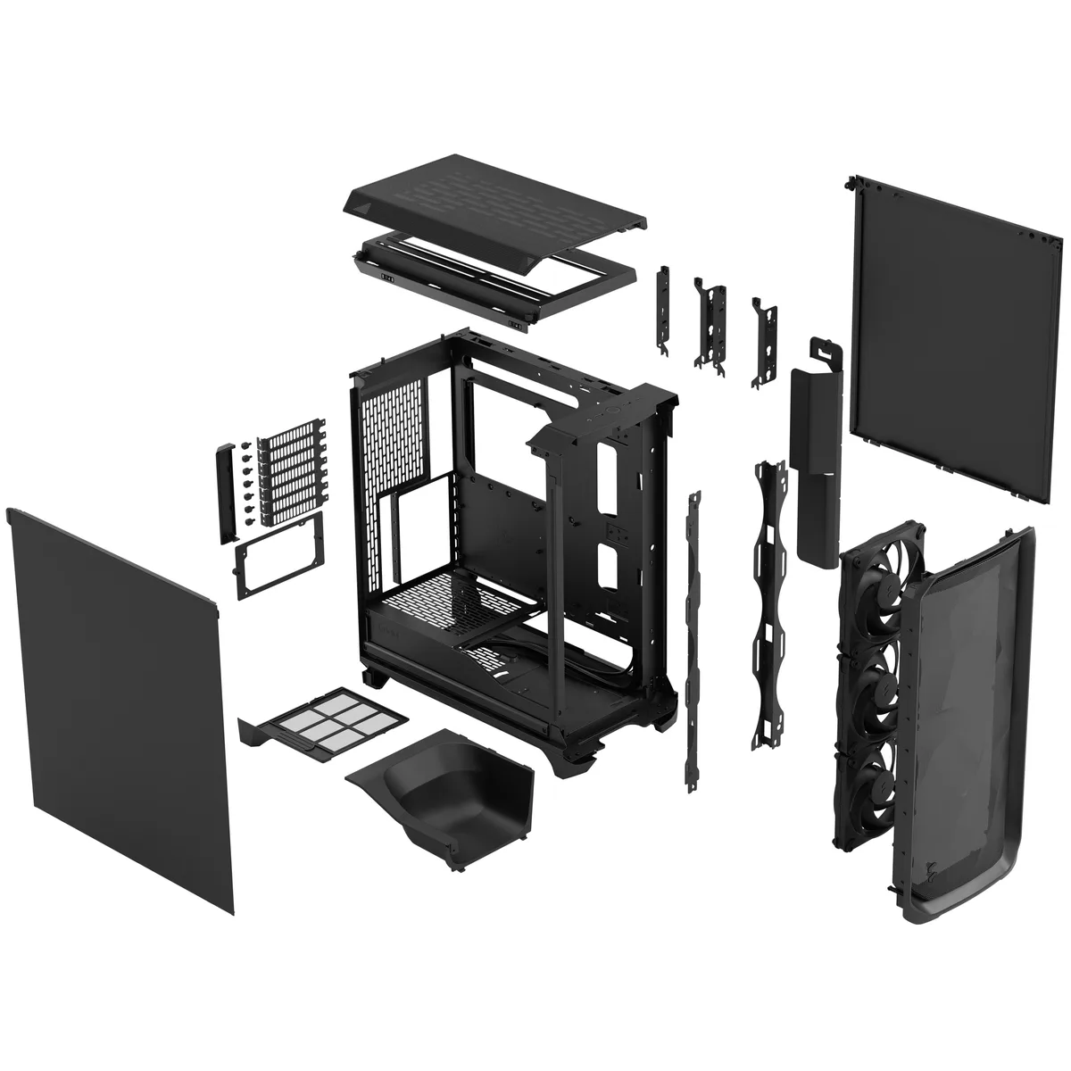 Fractal Design Meshify 3 Black TG Mid Tower PC Gaming Case 12