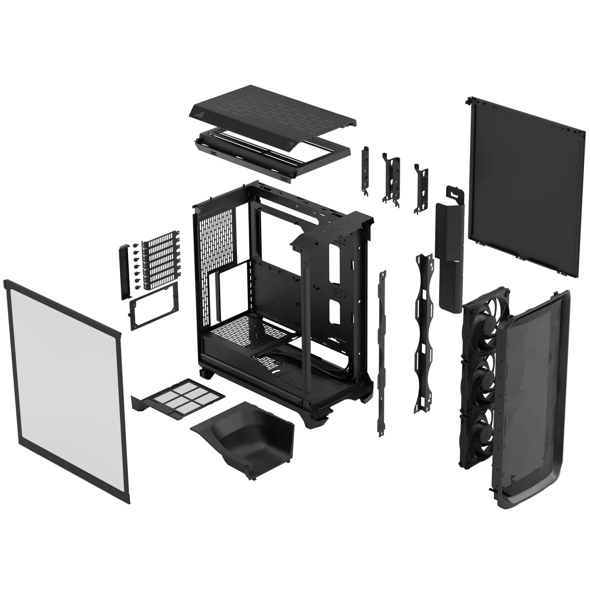 Fractal Design Meshify 3 Black TG Light Tint Case 12