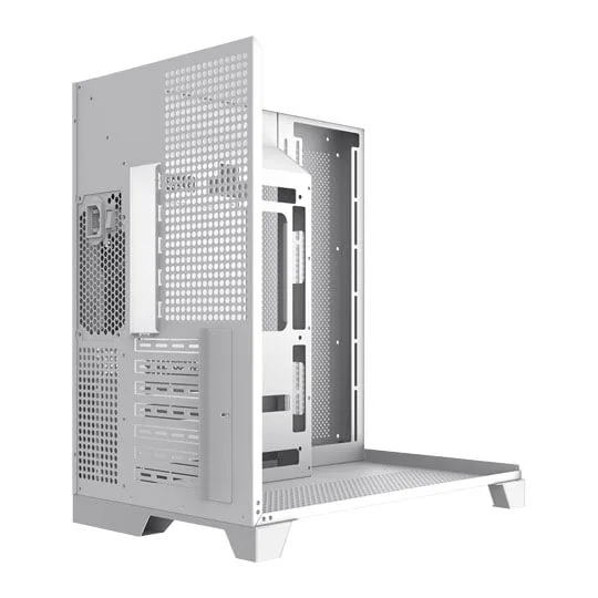 GameMax Infinity Plus White ATX Dual Chamber Mid Tower PC Gaming Case 4
