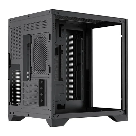 GameMax Mini Infinity Tempered Glass Black Micro-ATX PC Gaming Case 4