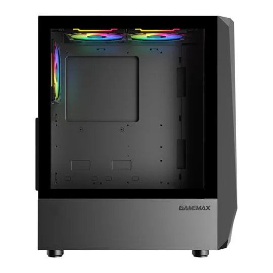 GameMax Time Bandit Black Mid Tower Tempered Glass PC Gaming Case 2