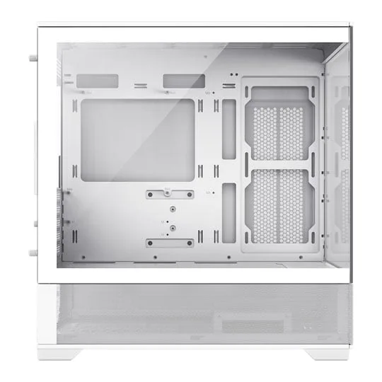 GameMax Vista Mini White MicroATX PC Case with 6x Dual-Ring Infinity Fans 2