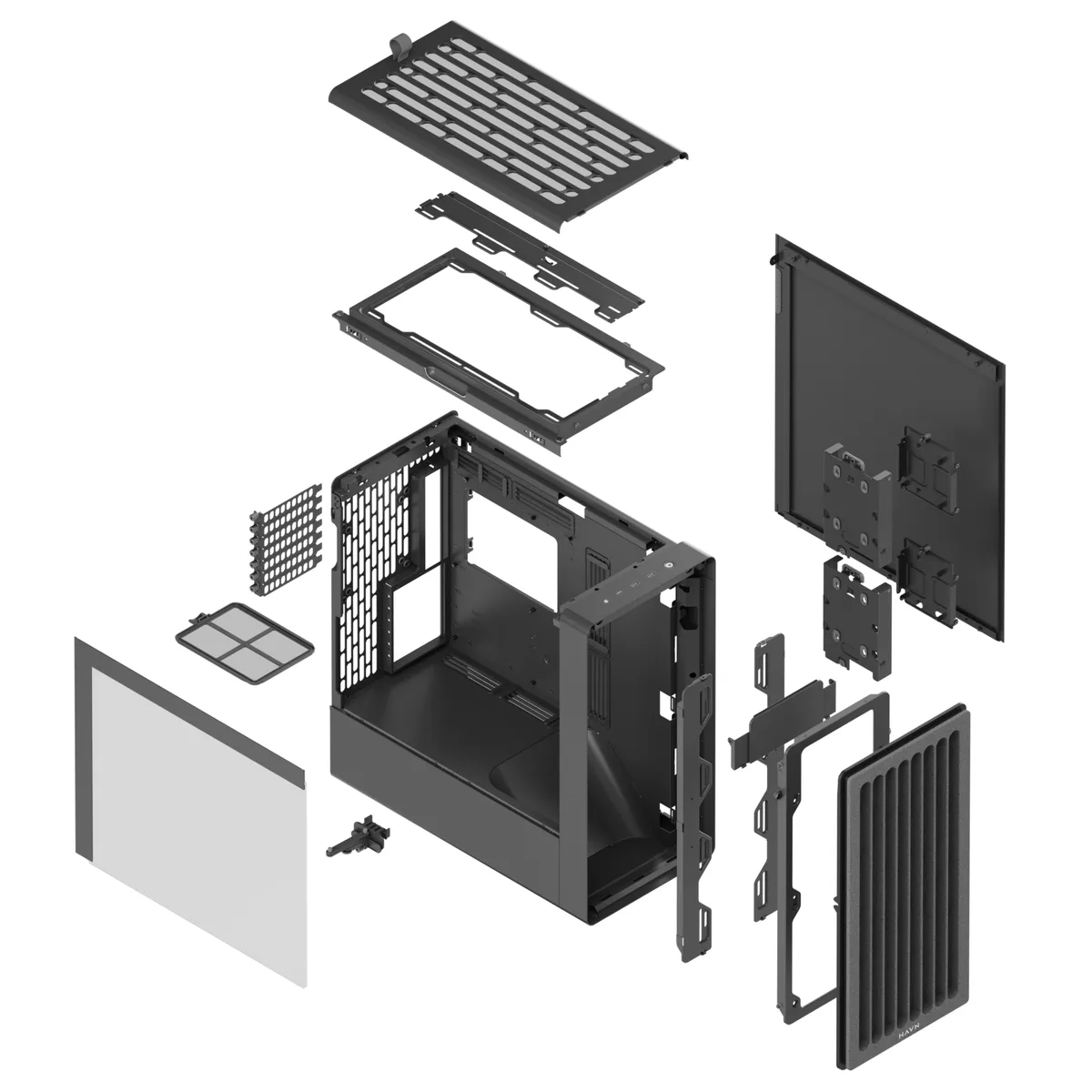 HAVN BF 360 Flow Premium Mid Tower Case - Black 13