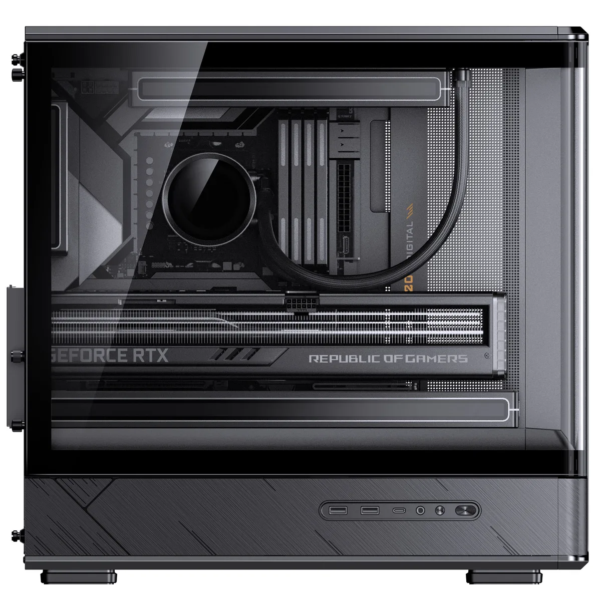 Jonsbo D200 Midi-Tower mATX Gaming Case - Black 12