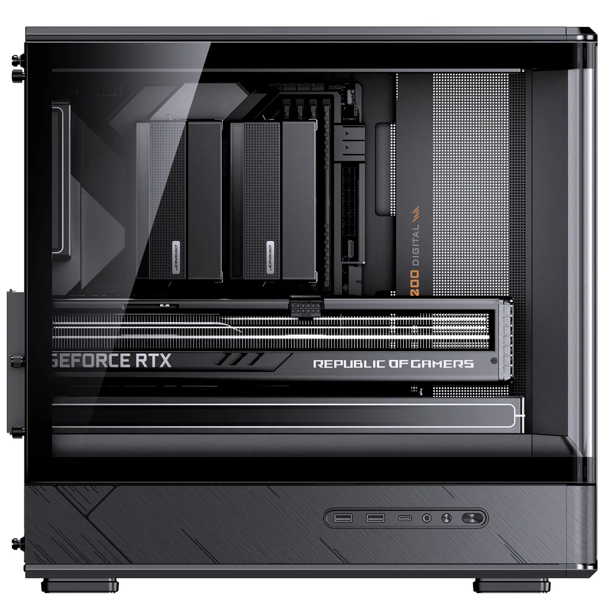 Jonsbo D200 Midi-Tower mATX Gaming Case - Black 13