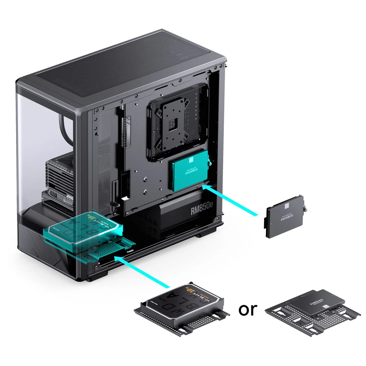 Jonsbo D200 Midi-Tower mATX Gaming Case - Black 19