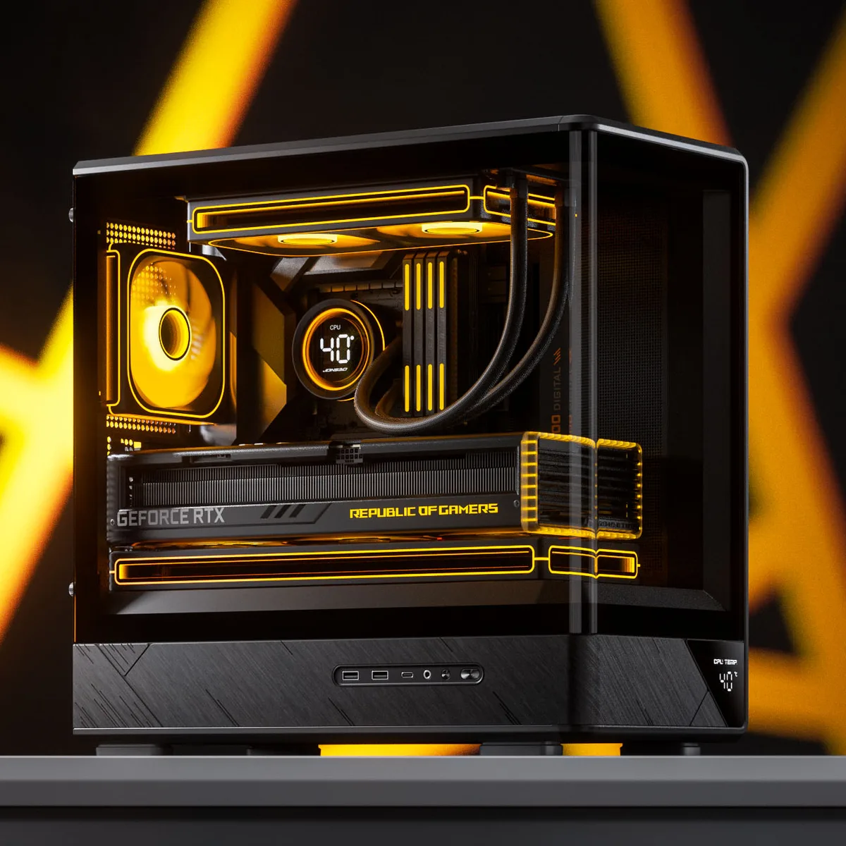 Jonsbo D200 Midi-Tower mATX Gaming Case - Black 3