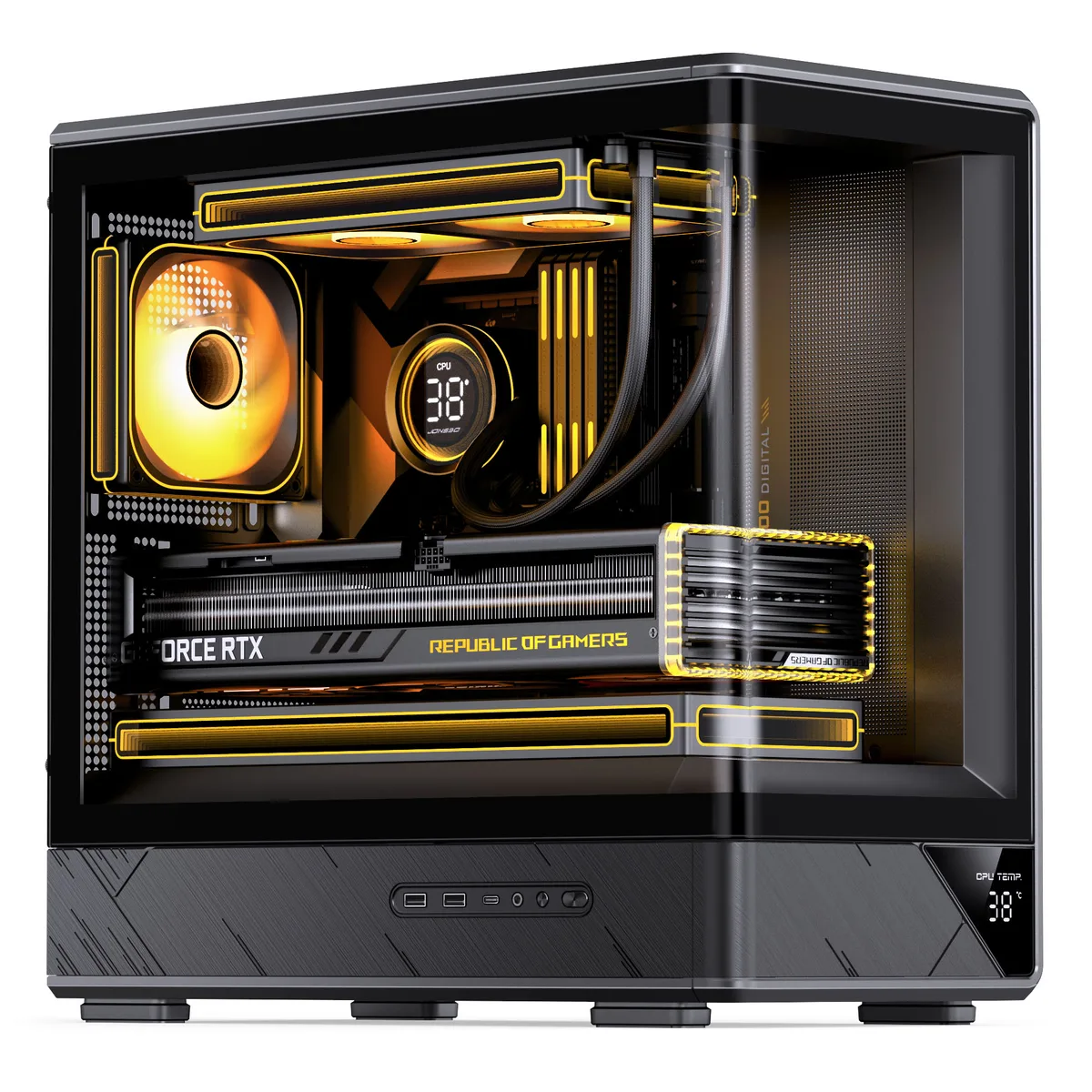 Jonsbo D200 Midi-Tower mATX Gaming Case - Black 4