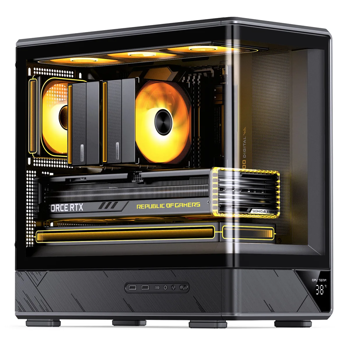 Jonsbo D200 Midi-Tower mATX Gaming Case - Black 5