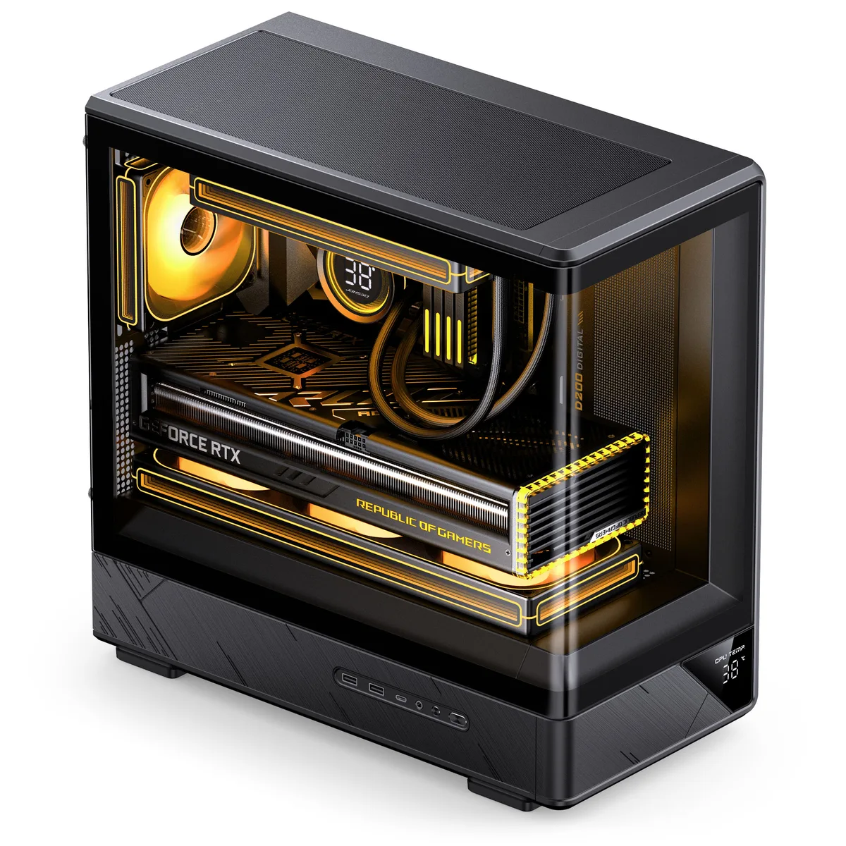 Jonsbo D200 Midi-Tower mATX Gaming Case - Black 7