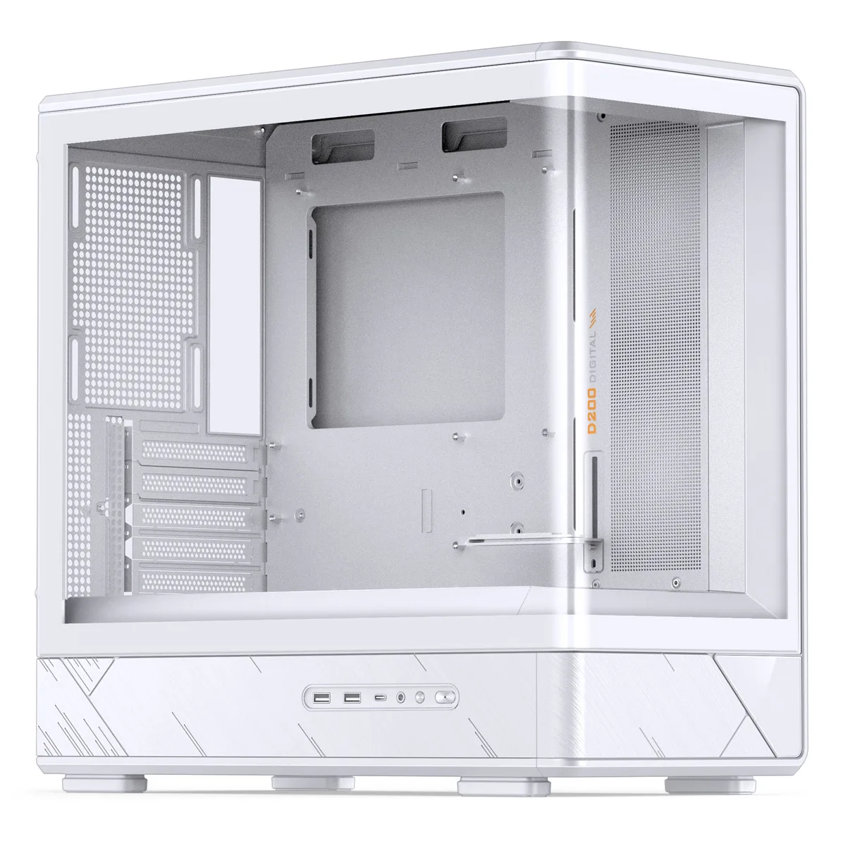 Jonsbo D200 Midi-Tower mATX Gaming Case - White