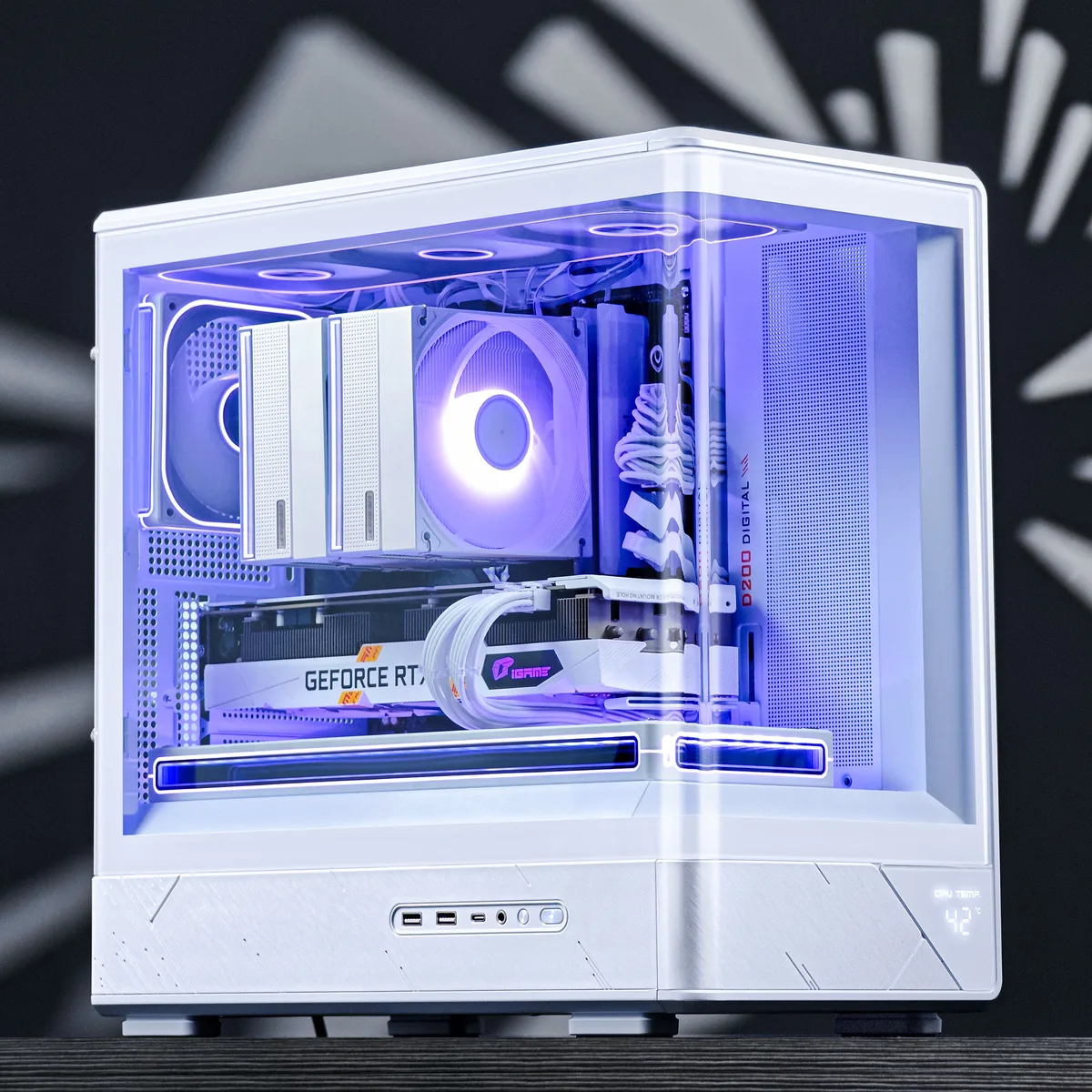 Jonsbo D200 Midi-Tower mATX Gaming Case - White 3