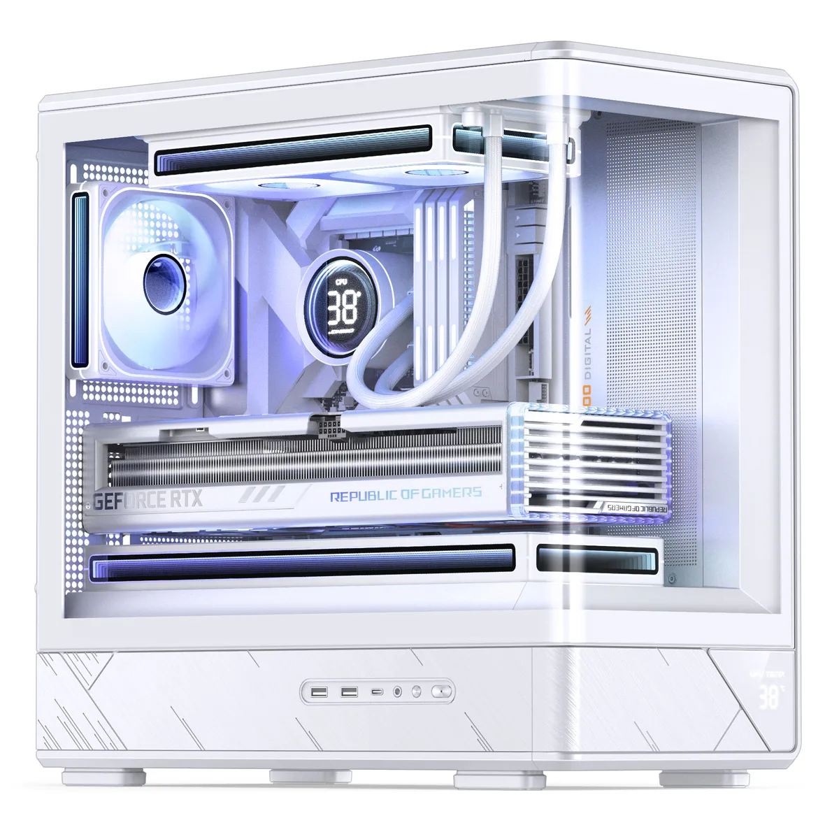Jonsbo D200 Midi-Tower mATX Gaming Case - White 4