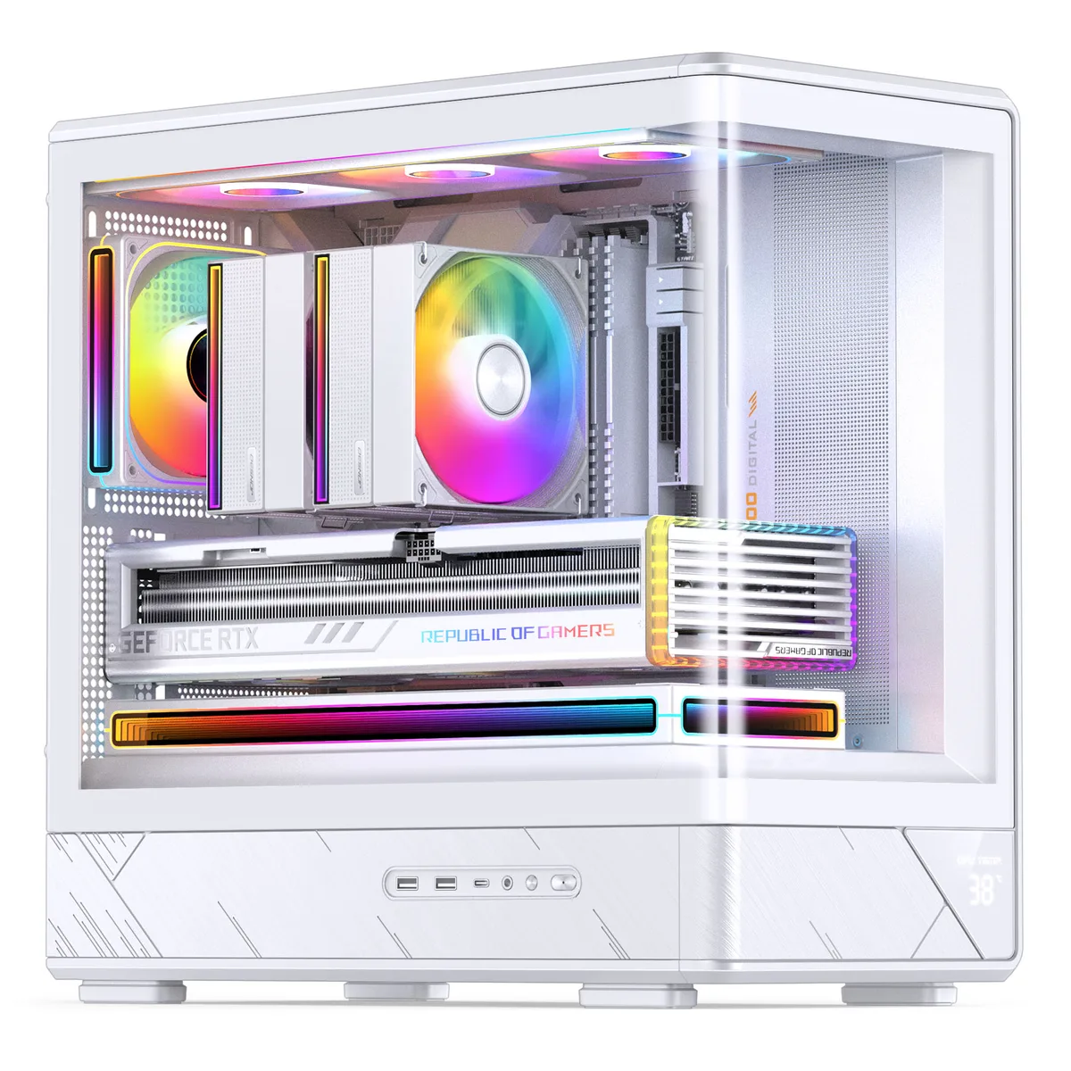 Jonsbo D200 Midi-Tower mATX Gaming Case - White 5