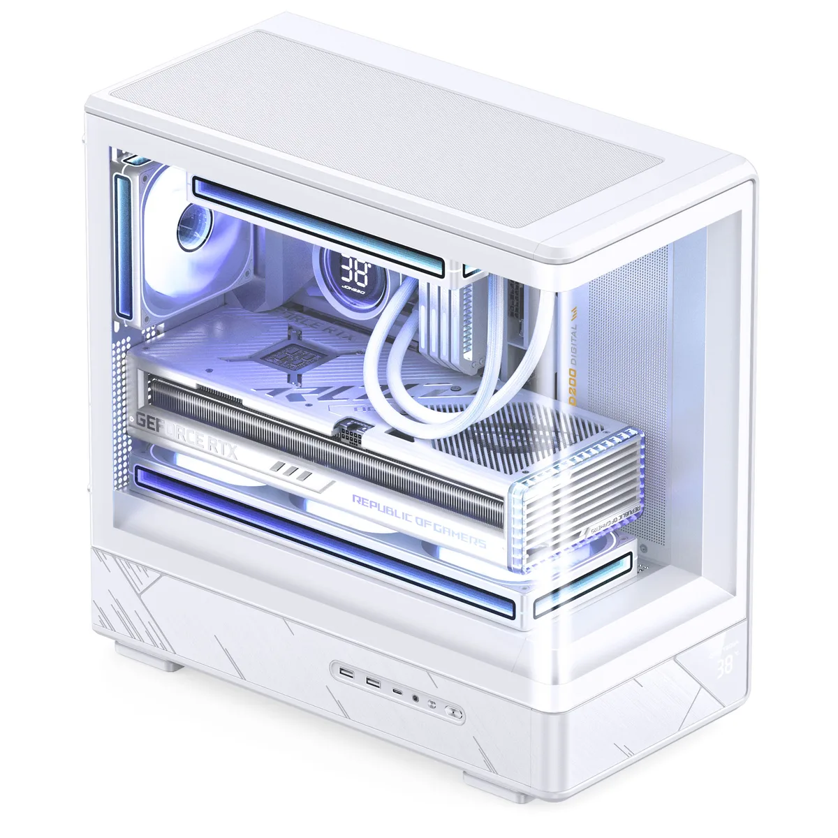 Jonsbo D200 Midi-Tower mATX Gaming Case - White 7