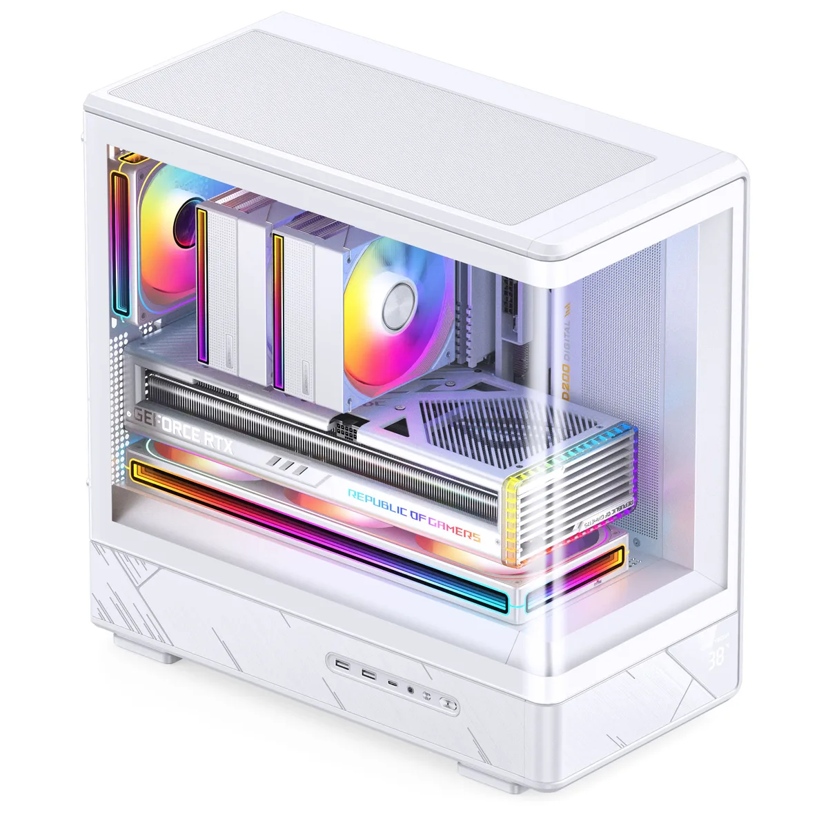 Jonsbo D200 Midi-Tower mATX Gaming Case - White 8