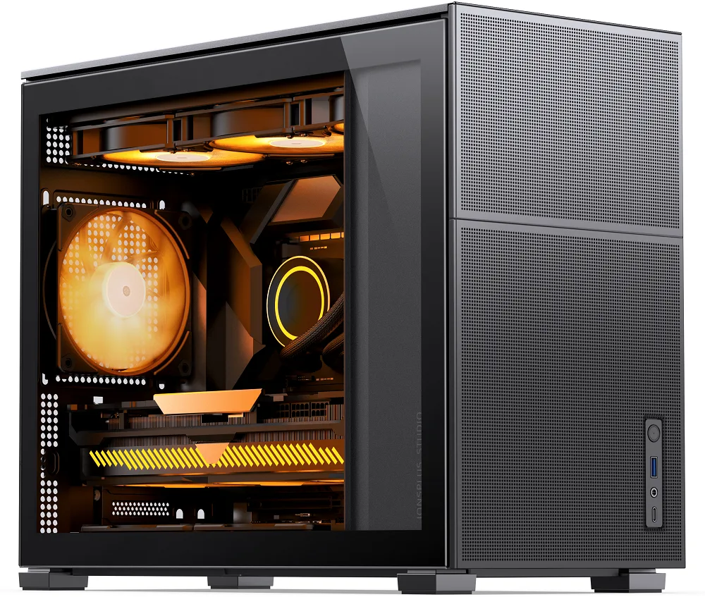 Jonsbo D31 Mesh Micro-ATX PC Case – Black, Tempered Glass 2
