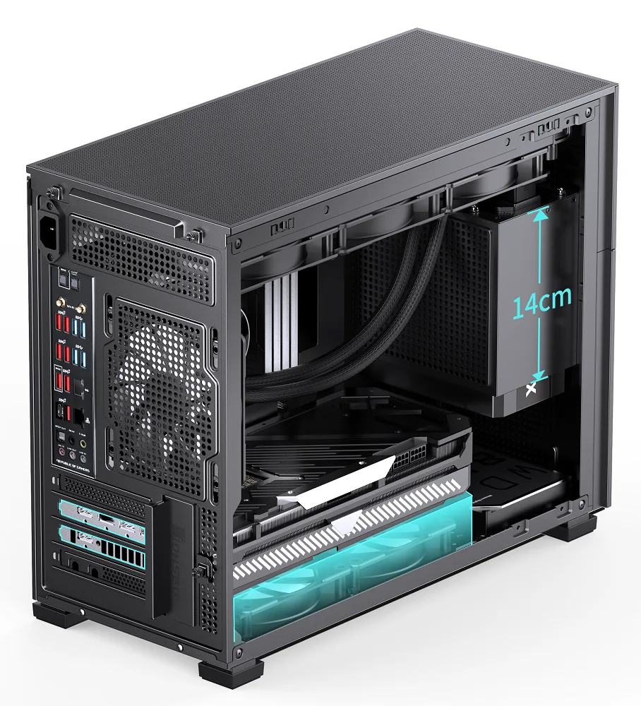 Jonsbo D31 Mesh Micro-ATX PC Case – Black, Tempered Glass 5