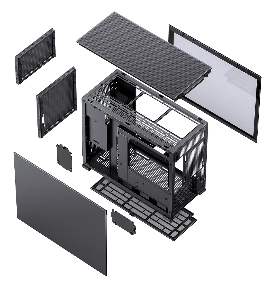 Jonsbo D31 Mesh Micro-ATX PC Case – Black, Tempered Glass 8