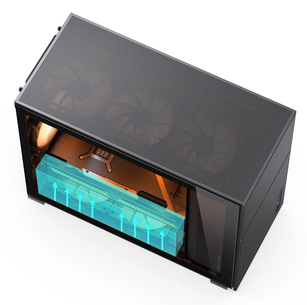 Jonsbo D31 Mesh Micro-ATX PC Case – Black, Tempered Glass 10