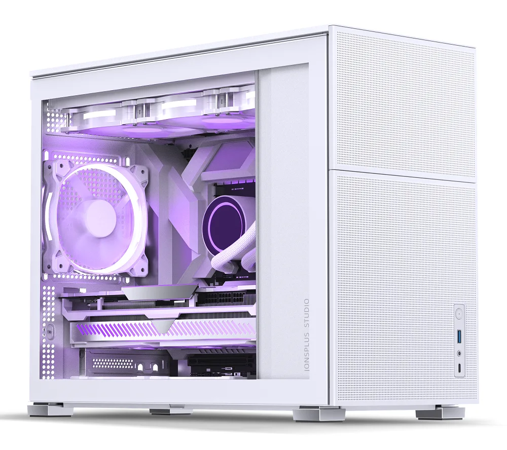 Jonsbo D31 Mesh Micro-ATX PC Case – White, Tempered Glass 2