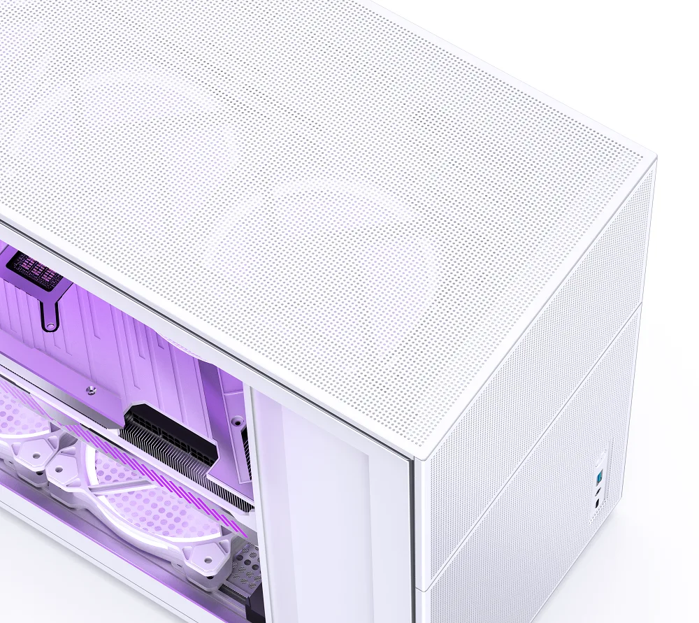 Jonsbo D31 Mesh Micro-ATX PC Case – White, Tempered Glass 15