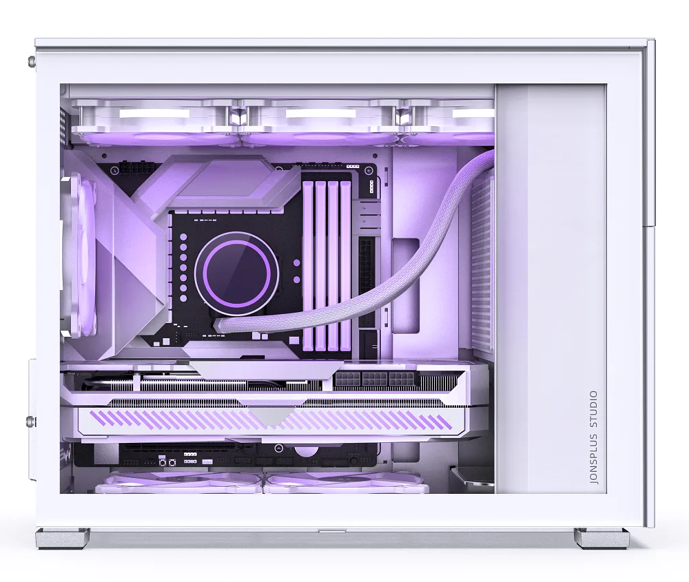 Jonsbo D31 Mesh Micro-ATX PC Case – White, Tempered Glass 3