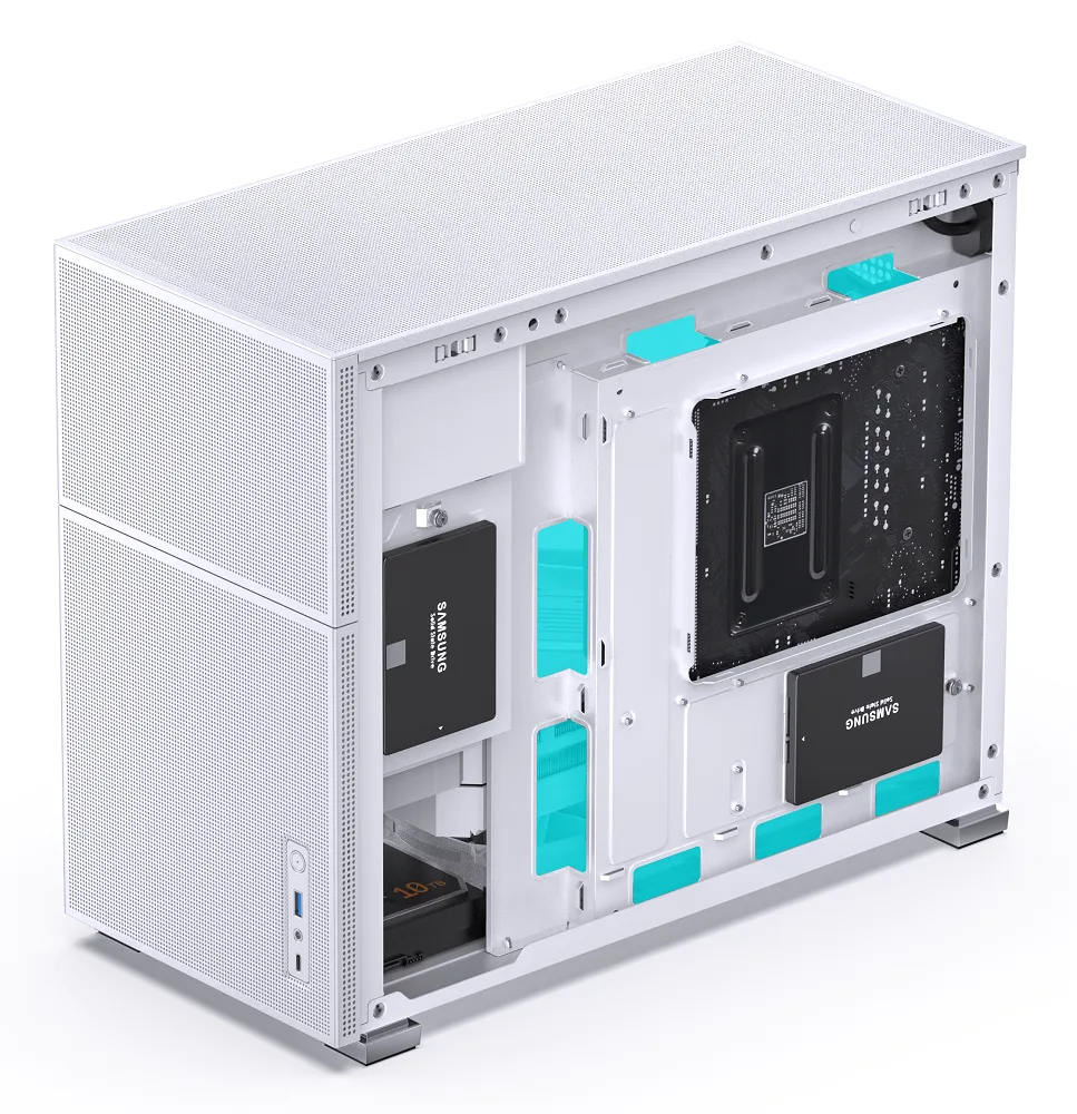Jonsbo D31 Mesh Micro-ATX PC Case – White, Tempered Glass 6