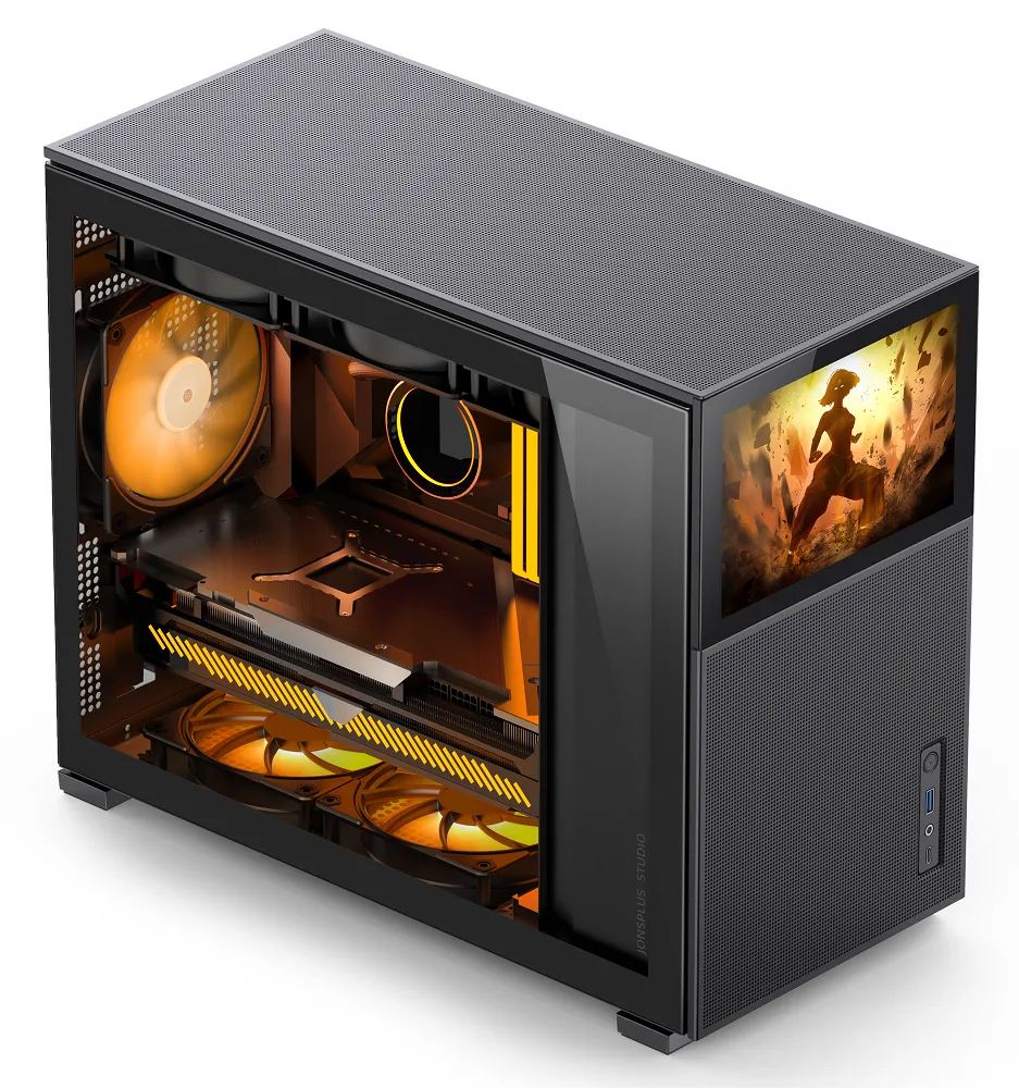 Jonsbo D31 Mesh Screen Micro-ATX PC Case – Black, Tempered Glass 2