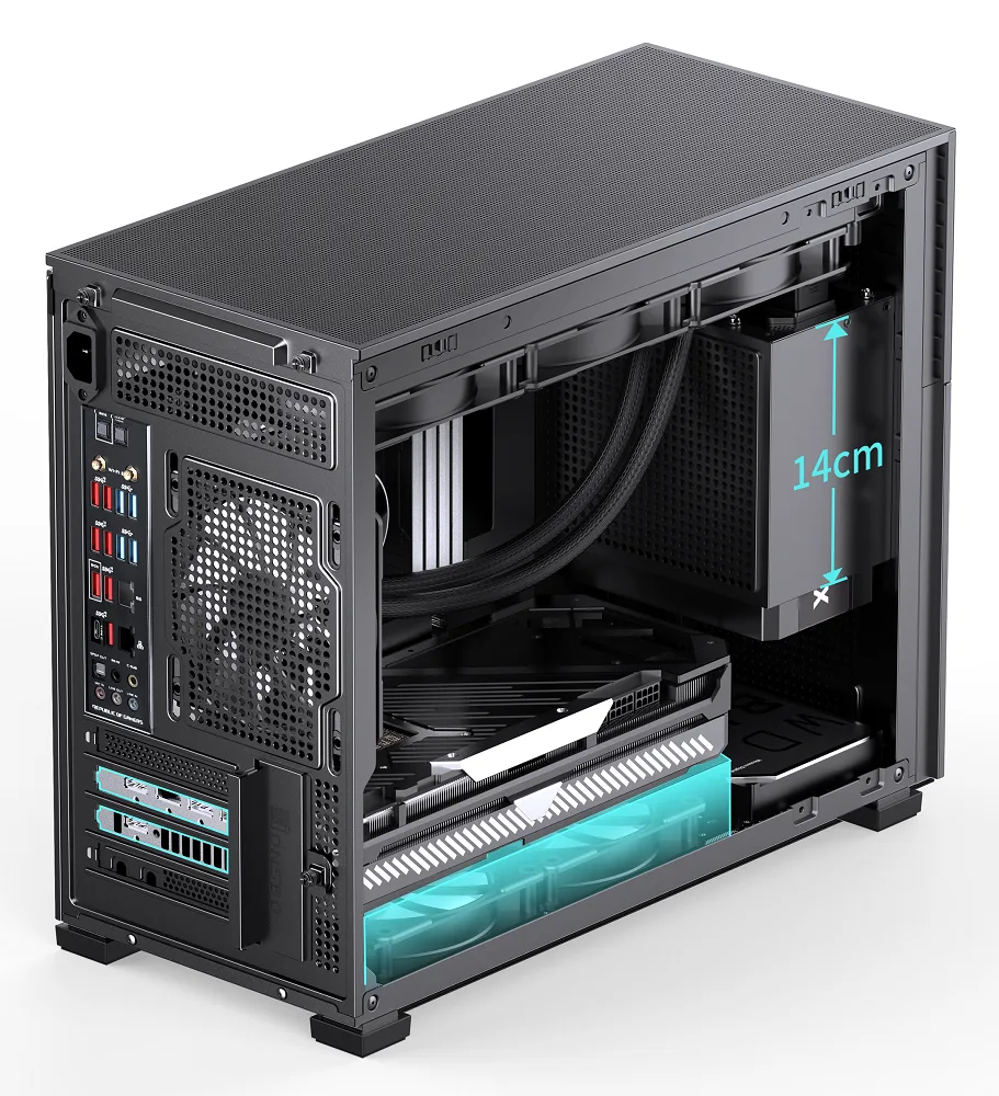 Jonsbo D31 Mesh Screen Micro-ATX PC Case – Black, Tempered Glass 5
