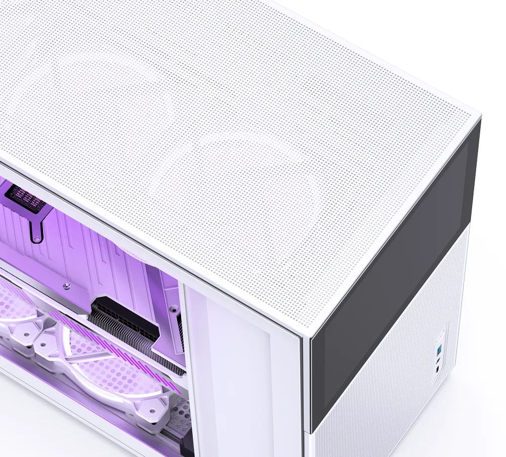 Jonsbo D31 Mesh Screen Micro-ATX PC Case – White, Tempered Glass 15