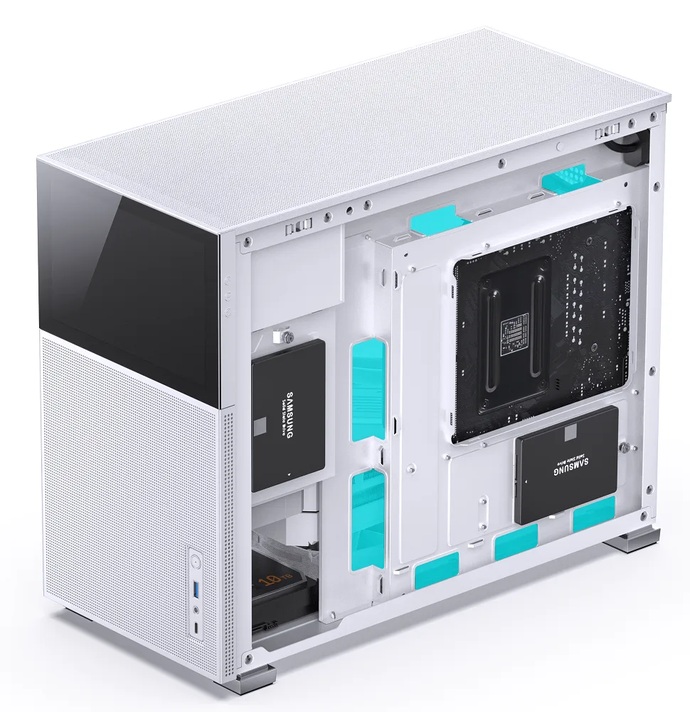 Jonsbo D31 Mesh Screen Micro-ATX PC Case – White, Tempered Glass 6