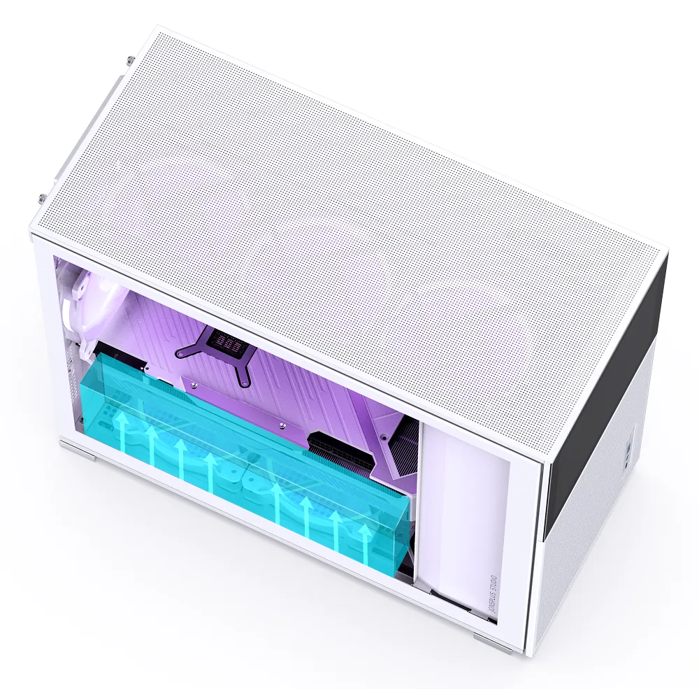 Jonsbo D31 Mesh Screen Micro-ATX PC Case – White, Tempered Glass 10