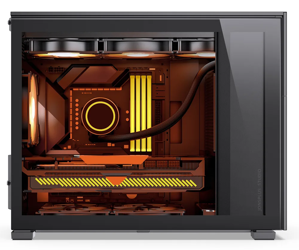 Jonsbo D31 Standard Micro-ATX PC Case – Black, Tempered Glass 3